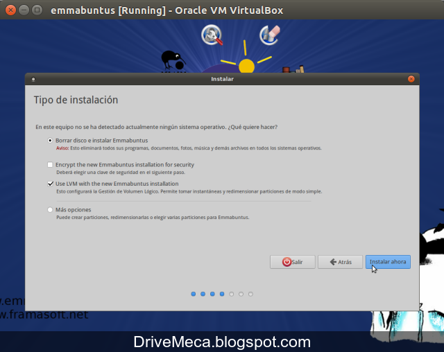 DriveMeca instalando Emmabuntus 3 paso a paso