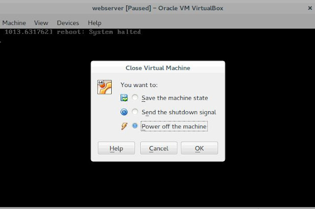 Power off Virtual Box