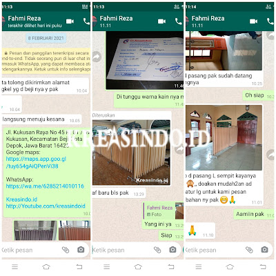 Hijab Masjid Stainless pesanan Bpk Fahmi untuk Musholla Al Muhajirin Ratu Jaya Depok Hijab Masjid Stainless pesanan Bpk Fahmi untuk Musholla Al Muhajirin Ratu Jaya Depok