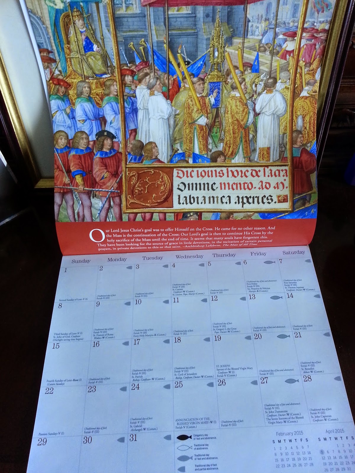 A Catholic Life Review 2015 Angelus Press Calendar