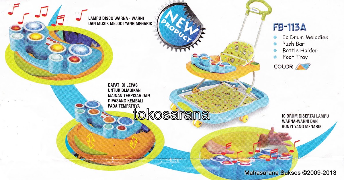  SuksesBandung Baby Walker Family FB113A IC Drum Melodies