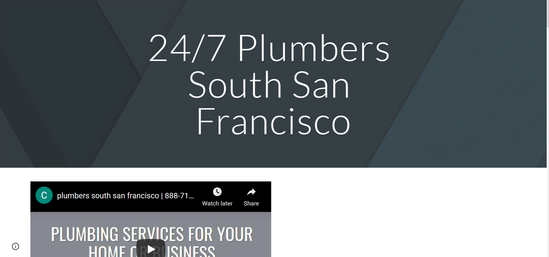 South San Francisco, Plumbers
