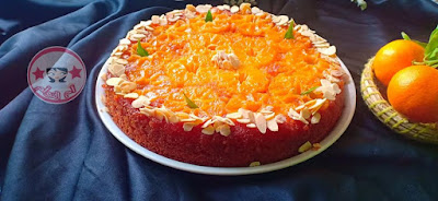 بسبوسة المندرين ببيضة واحدة