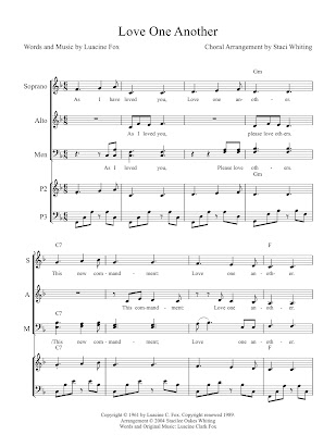 Love One Another / As I Have Loved You Arrangement Snapshot of Free Sheet Music