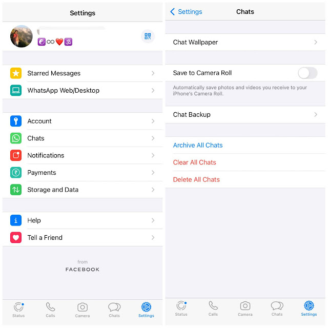Hide WhatsApp media files from iPhone camera roll
