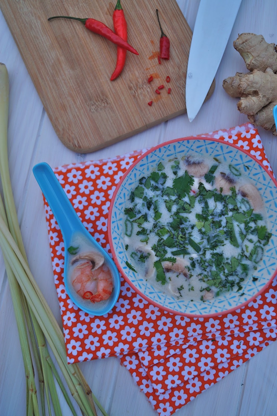 Bouillon thaï aux crevettes