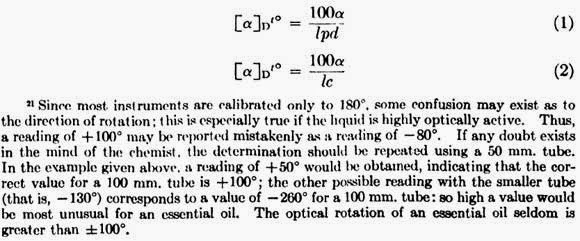 OPTICAL ROTATION-DETERMINATION OF PHYSICAL PROPERTIES