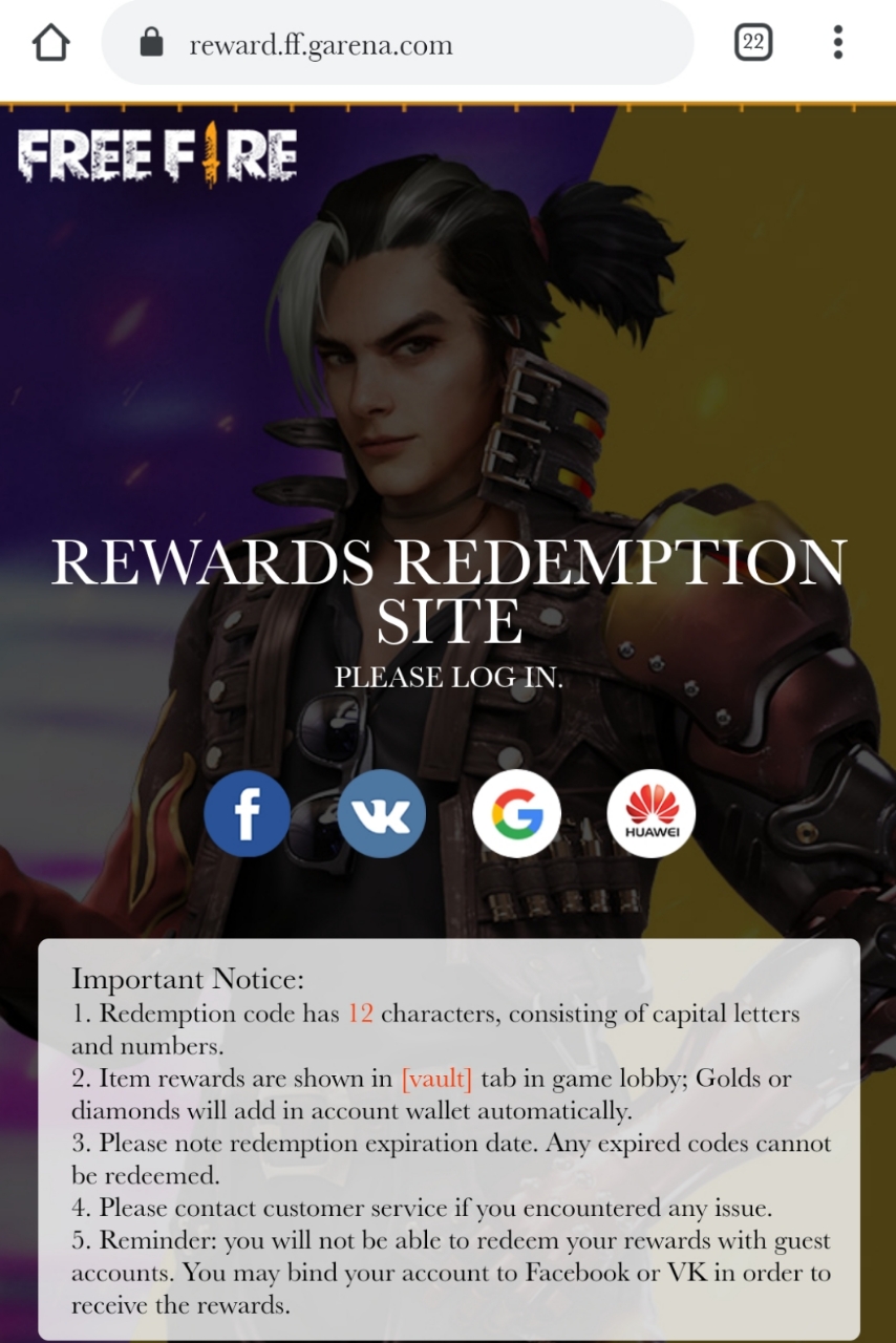 Garena Free Fire Redeem Code Today Free Diamond, Free DJ Alok