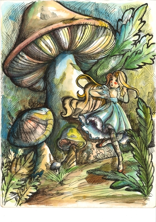 05-Alice-in-Wonderland-Isis-Marques-Drawings-and-Paintings-with-WIP-and-Videos-www-designstack-co