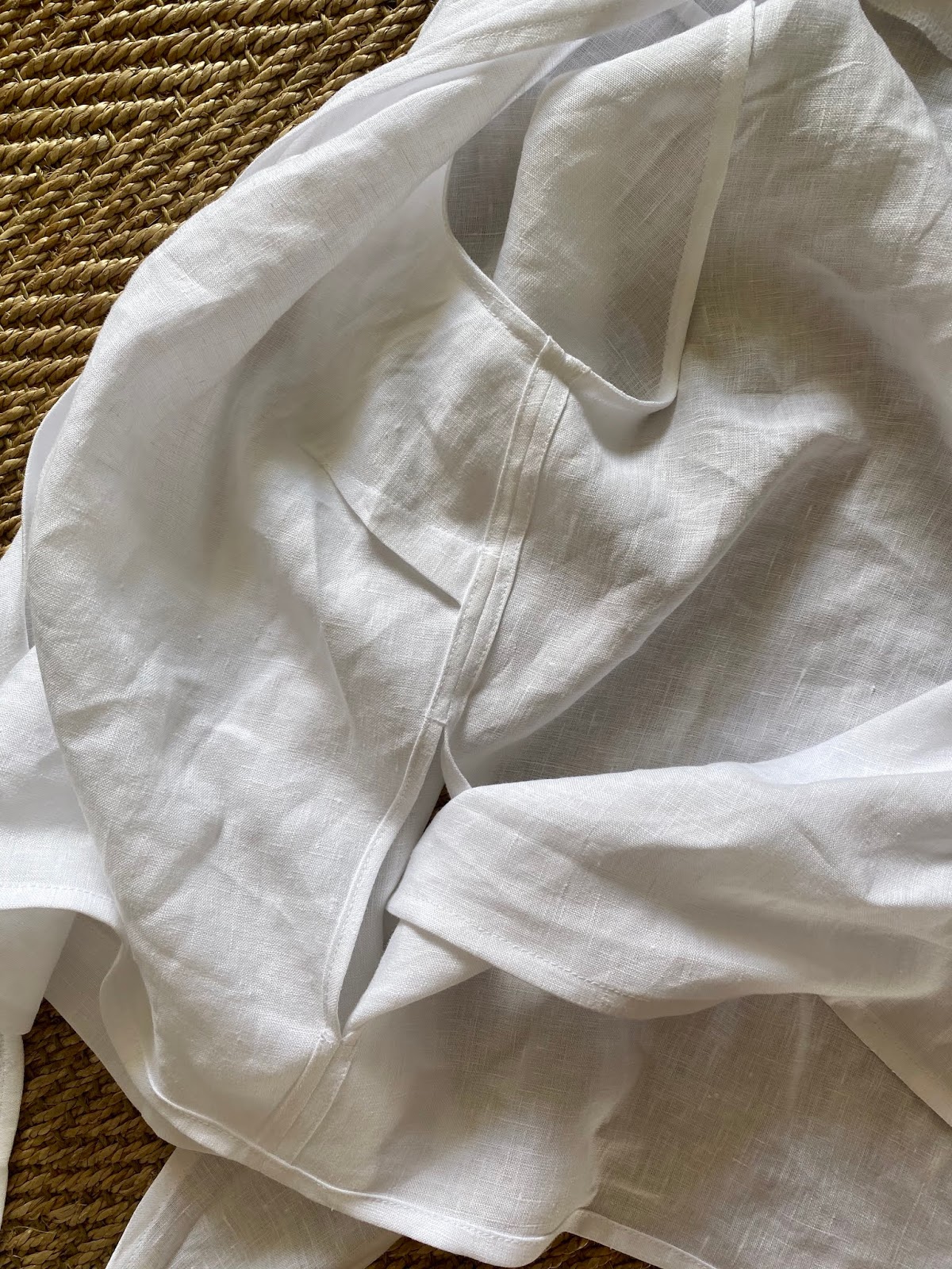 Diary of a Chain Stitcher : White Linen In The Folds Wrap Top from ...
