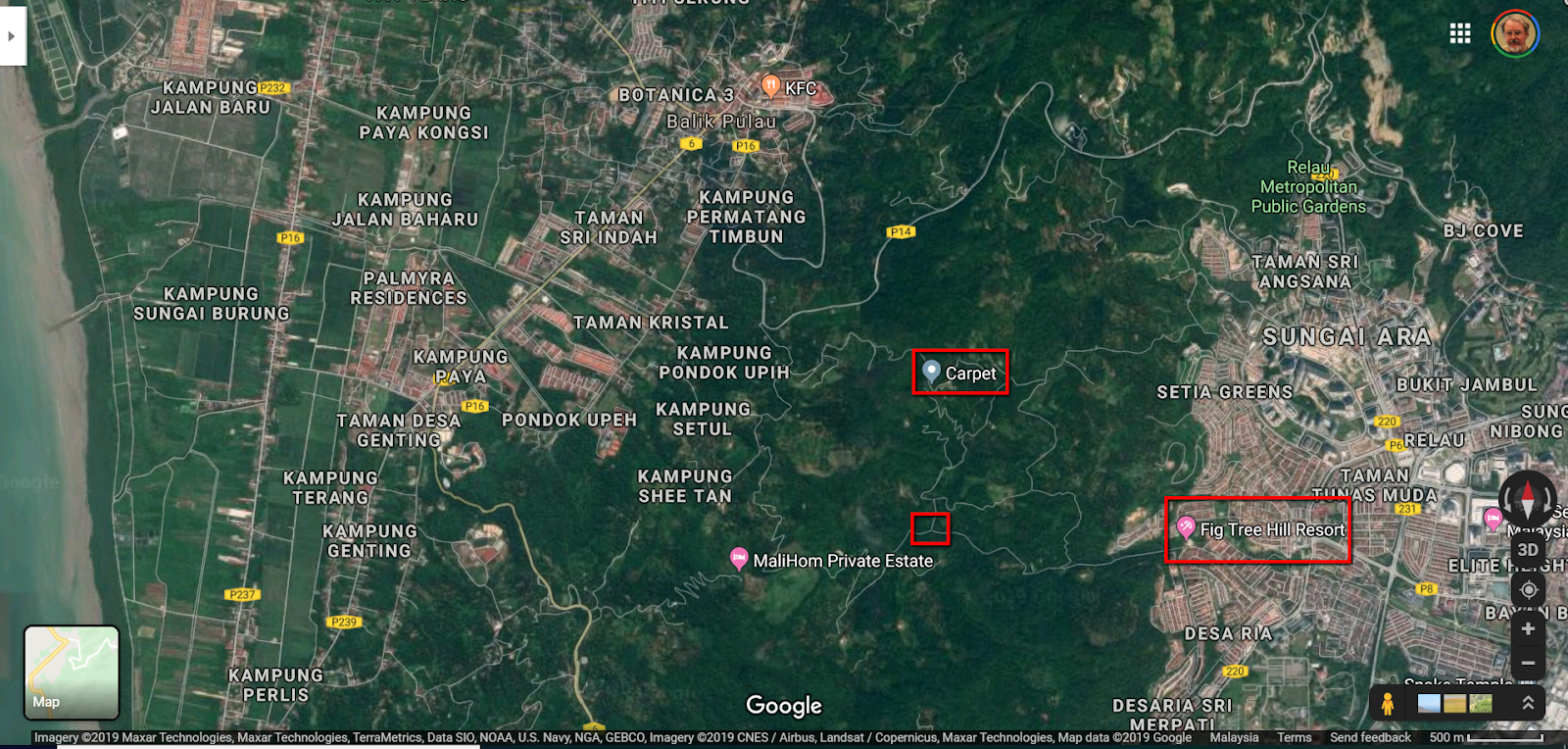 Sungai Ara Penang Map Hiking In Penang: Sungai Ara To The Carpet