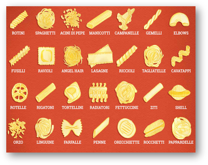 fun pasta shapes
