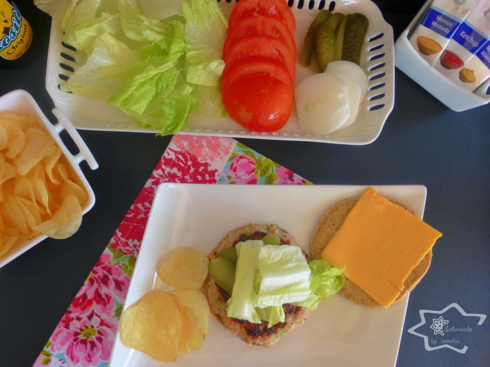 Hamburguesa de ave con calabacin Saboreando las estrellas