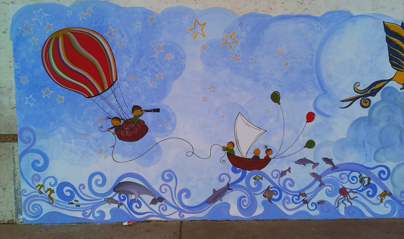 SusoletO: pintura mural para niños: soñando despiertos