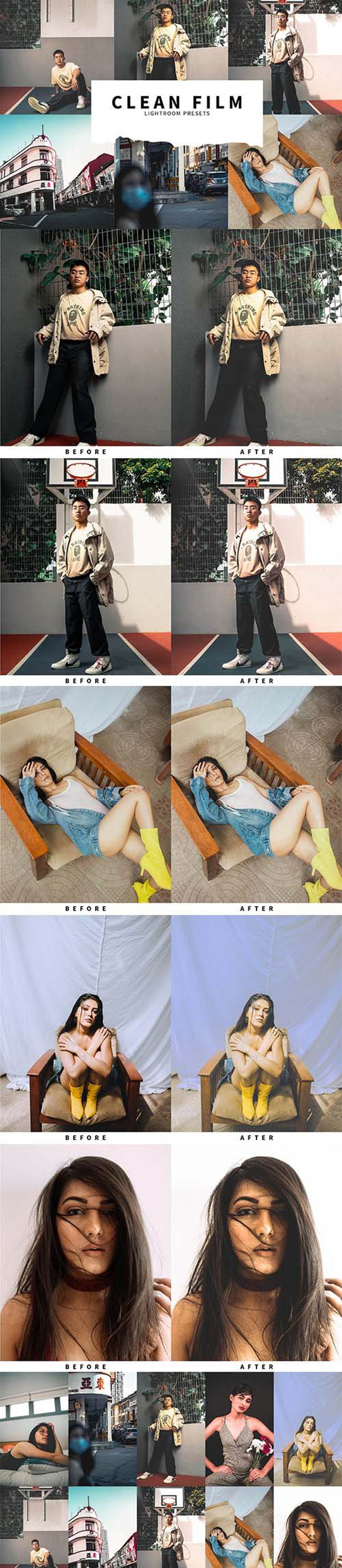 CreativeMarket - 10 Clean Film Lightroom Presets 5978548 2 klklhj