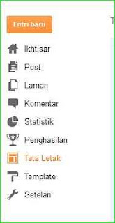 cara menambahkan gadget di blogger