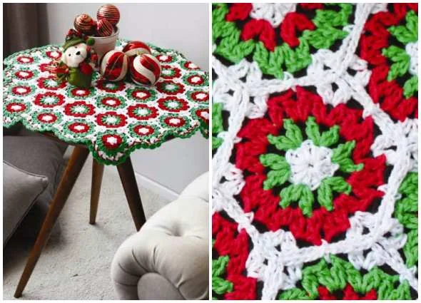 tapetes, manteles Navidad, a ganchillo, crochet