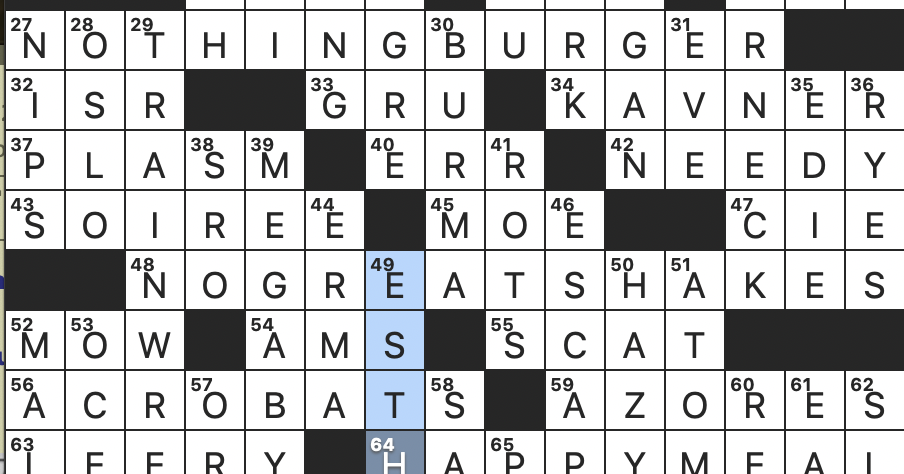 Rex Parker Does the NYT Crossword Puzzle: Breakfast aisle option for wheat  allergy / THU 5-14-20 / Indian tourist mecca / Indian honorific / Pulitzer  winning playwright Vogel / Low-maintenance fish