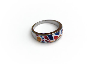 bague laiton canne mosaïque pâte polymère Stenna Bijoux