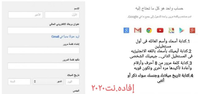 إنشاء حساب جيميل بطريقه بسيطه وشرح للمبتدئين Google Gmail