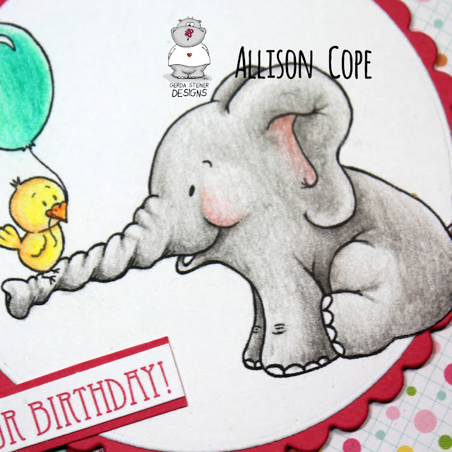 Oops! I Forgot! card by Allison Cope featuring the Gerda Steiner Designs "Elephant and Bird" Digital Stamp