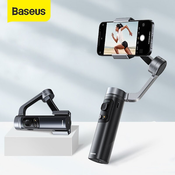Tay cầm chống rung Baseus Control Smartphone Handheld Folding Gimbal Stabilizer (330g, 4500mAh, Bluetooth 4.0, Type C)
