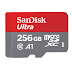 De 256GB SanDisk Ultra microSD kaart met de nieuwste A1SD specificaties