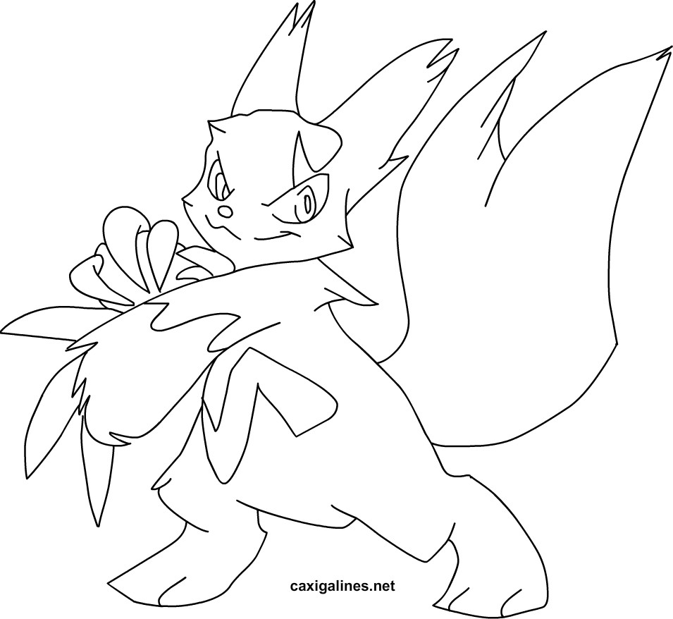 zoroark vs charizard coloring pages - photo #17