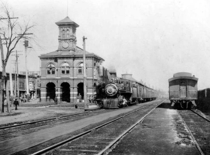 Vintage Railroad Pictures Erie Railroad Union Station in Elmira, 1900