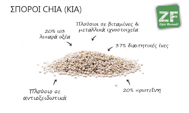 Σπόροι Κία (chia seeds). Τους γνωρίζετε;