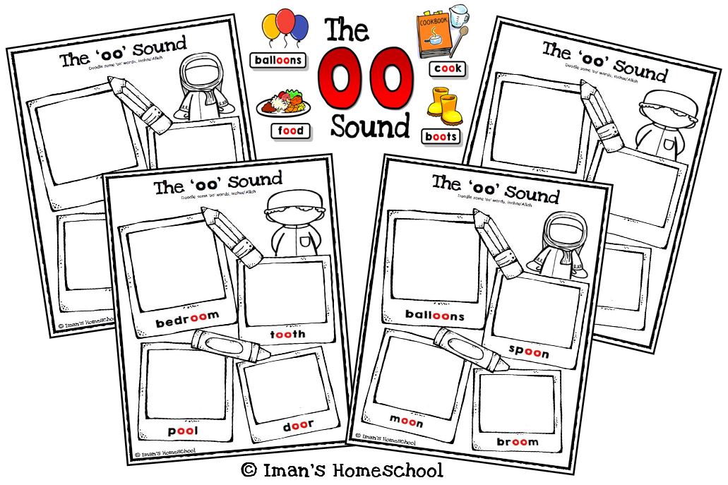Iman's Homeschool ~ The Curriculum: The oo sound ~ Doodle Pages
