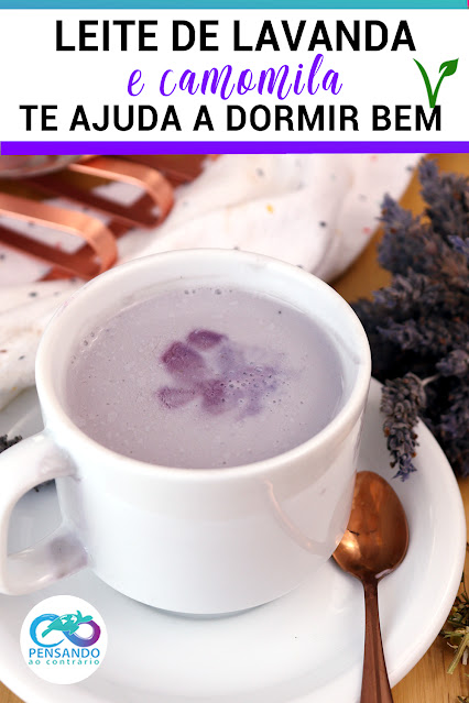 Leite da lua de lavanda e camomila para dormir melhor