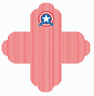 Capitán América Bebé: Cajas para Imprimir Gratis.