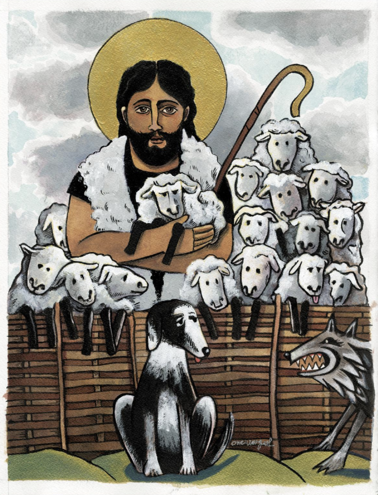 Веселый мертвец пастырь черных. Икона с овечкой. Икона с овцой. Иисус добрый Пастырь. Иисус Христос с овечкой.