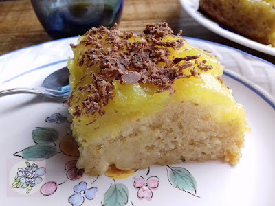 Tarta Pudin de Limón. Receta Vegana.