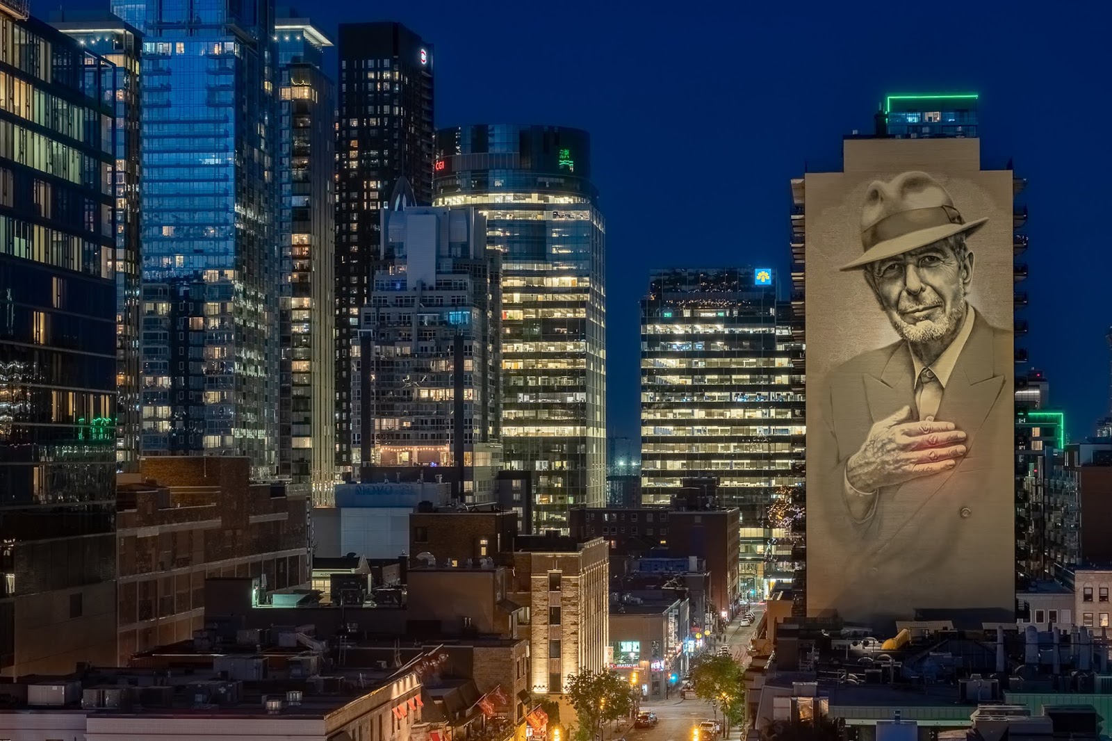 MAC ART "Tower of Songs" Leonard Cohen mural for the City of Montreal