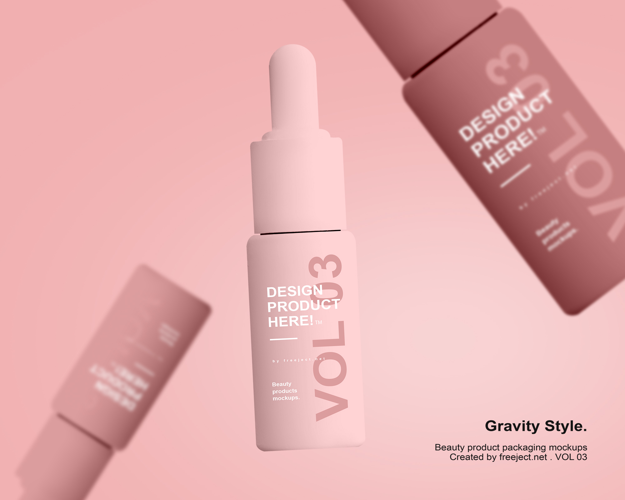 Serum Bottle Mockups Design - Beauty Product Packaging VOL 3 - PSD File