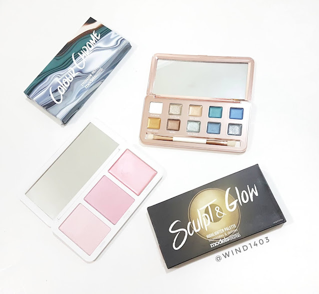 Review Models Own Colour Chrome Eyeshadow Palette dan Sculpt and Glow Highlighter Palette