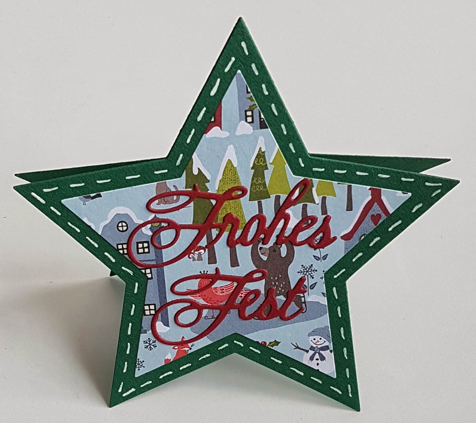 Basslady Creations: Sternen-Karte "Frohes Fest" Basslady Creations: Sternen-Karte "Frohes Fest"