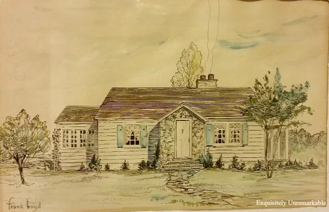 Drawing of 1920s Beach Cottage