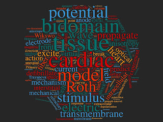 Word Cloud of "Bidomain Modeling of Electrical and Mechanical Properties of Cardiac Tissue."