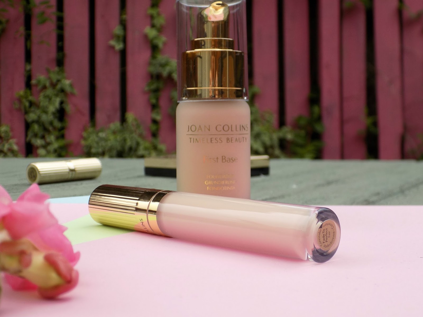 Joan Collins first base foundation and fade to perfect concealer