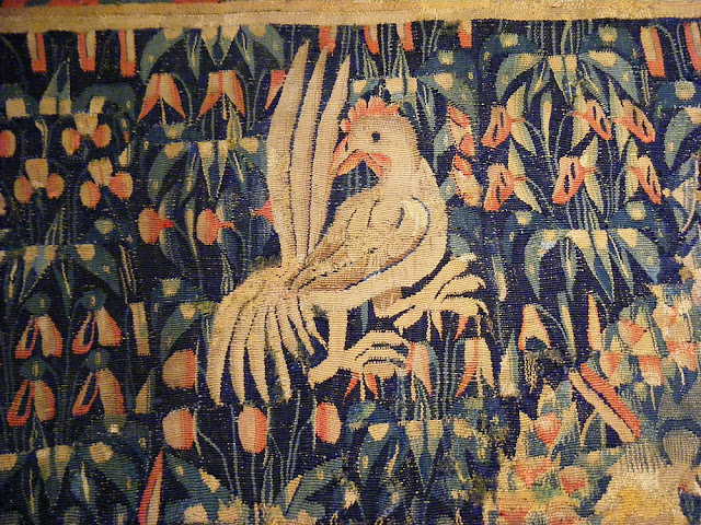 Crudely executed tapestry design, collection of the Chateau of Langeais. Photo by Loire Valley Time Travel.