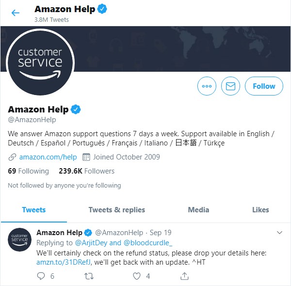 Amazon customer service