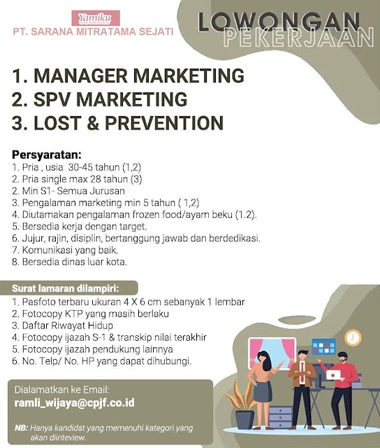 Lowongan Kerja Medan Juli 2021 S1 Di PT. Sarana Mitratama