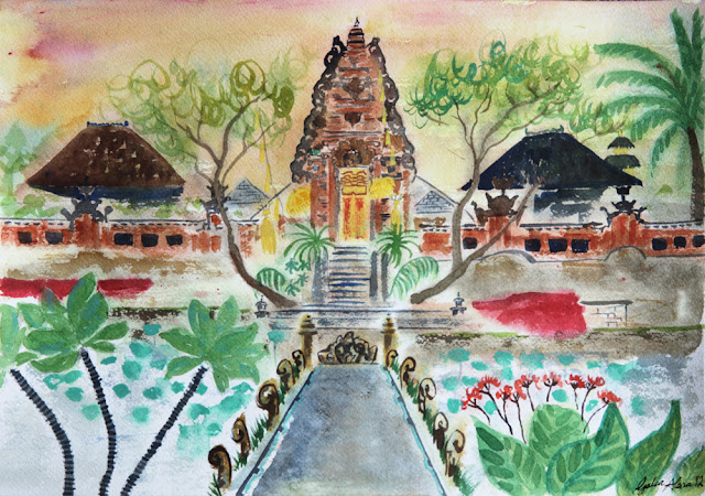 Galia Alena, water colour, Bali