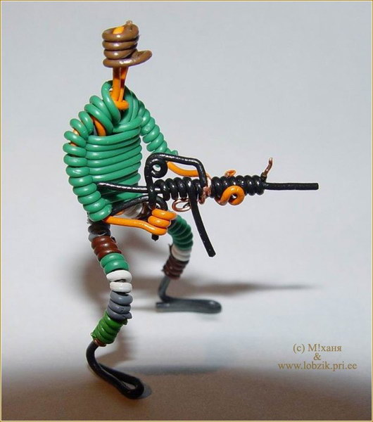Simply Creative Amazing Soldiers Made of Cables and Wires