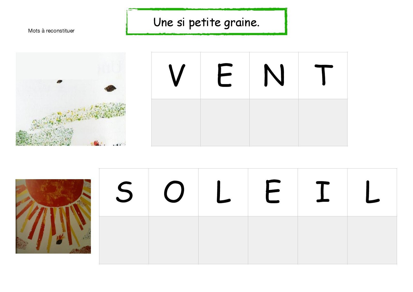 école maternelle Lacorre ARRAS: lecture d'album : une si petite graine