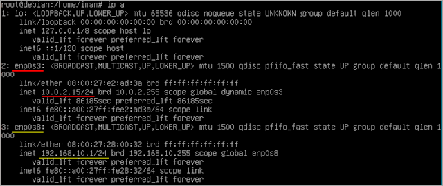 Tampilan perubahan ip dan adaptor Tampilan perubahan ip dan adaptor