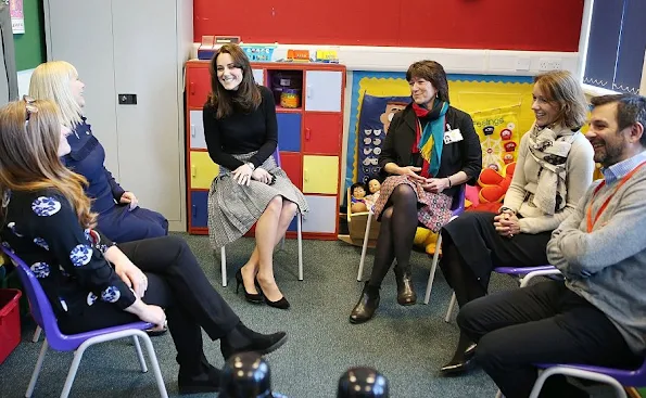 The Duchess of Cambridge joins headteachers from schools in Edinburgh for a discussion about the mental health challenges of their school communities
